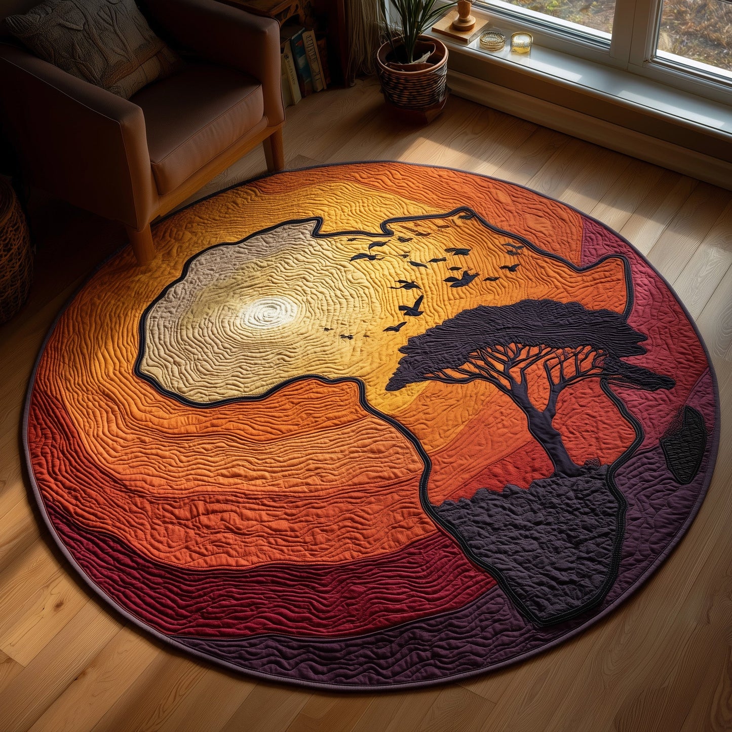 African Dream Quilted Round Mat GFTOMA6023