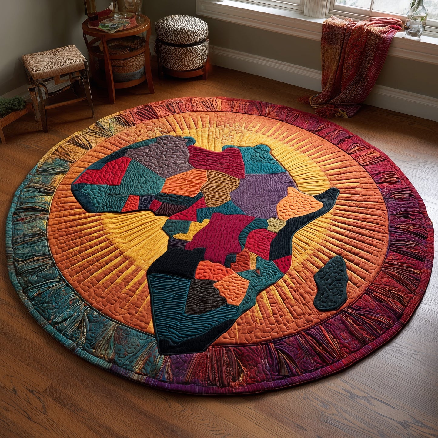 African Dream Quilted Round Mat GFTOMA6024