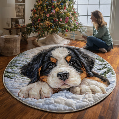 Bernese Mountain Quilted Round Mat GFTOMA6029