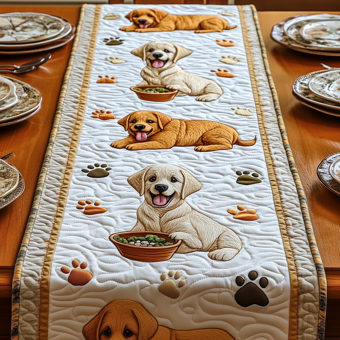 Labrador Retriever Quilted Table Runner GFTOMA602