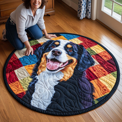 Bernese Mountain Quilted Round Mat GFTOMA6034