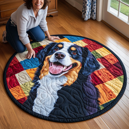 Bernese Mountain Quilted Round Mat GFTOMA6034