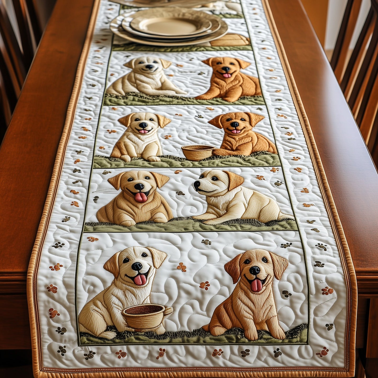 Labrador Retriever Quilted Table Runner GFTOMA603
