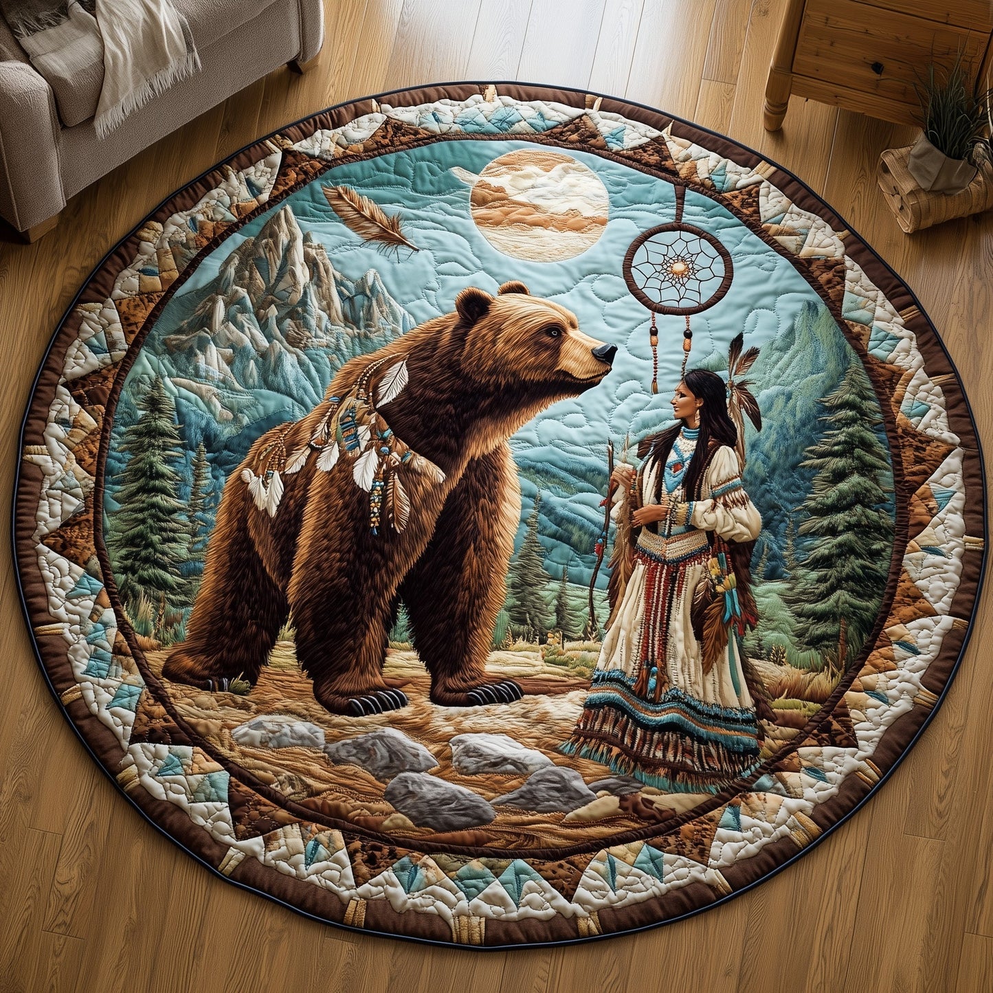 Tribal Soul Quilted Round Mat GFTOMA6046