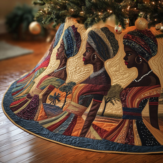 Golden Queens Quilted Tree Skirt GFTOMA6076