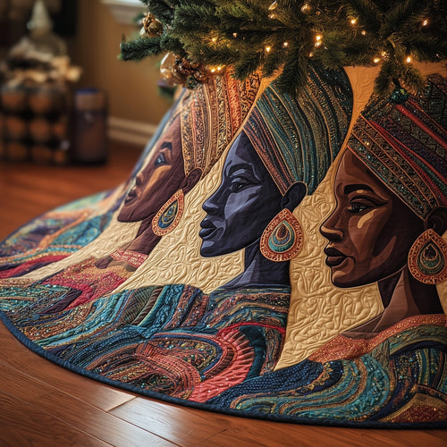 African Sunlight Quilted Tree Skirt GFTOMA6080