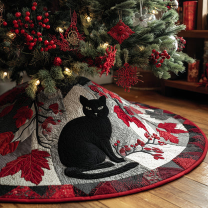 Black Cat Quilted Tree Skirt GFTOMA6087