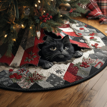 Black Cat Quilted Tree Skirt GFTOMA6090