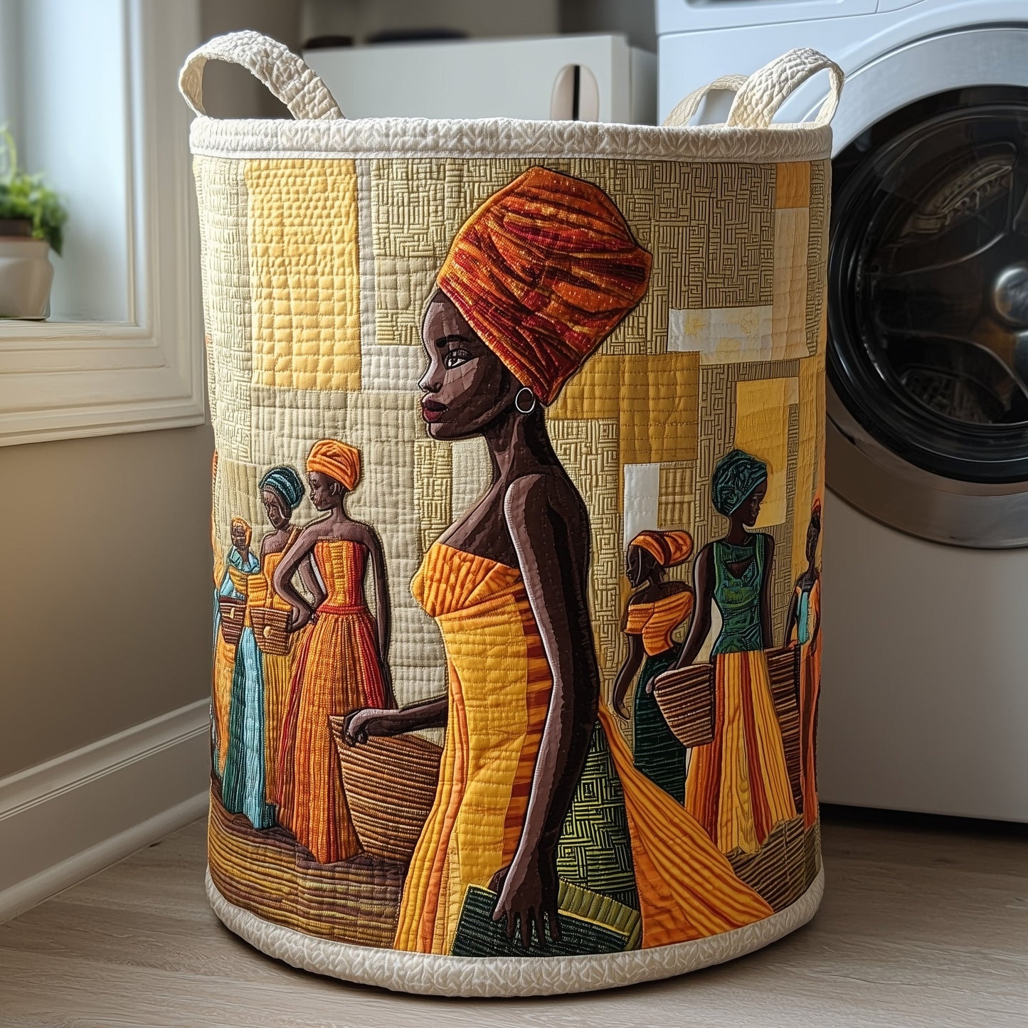 Golden Queens Quilted Laundry Basket GFTOMA6099