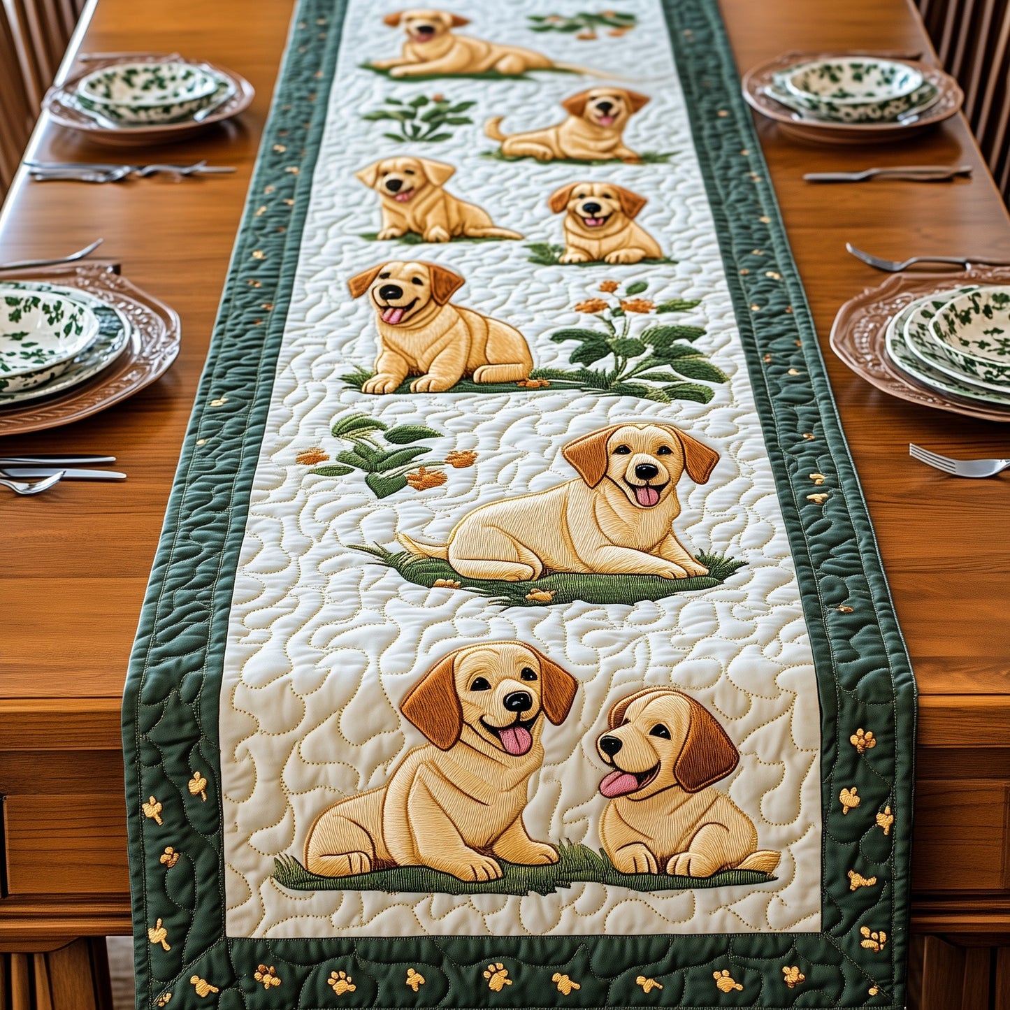 Labrador Retriever Quilted Table Runner GFTOMA609