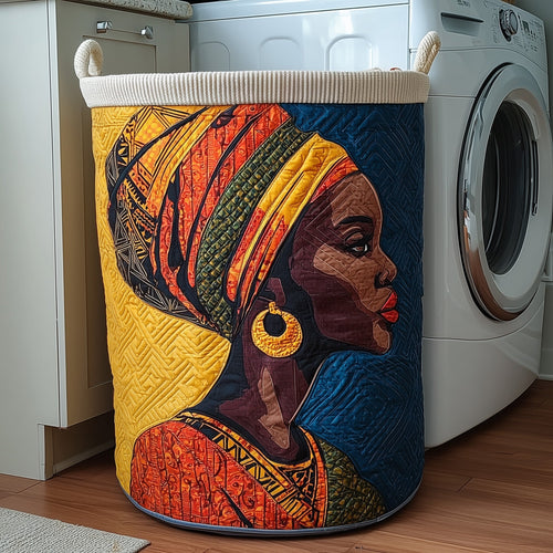 African Sunlight Quilted Laundry Basket GFTOMA6103