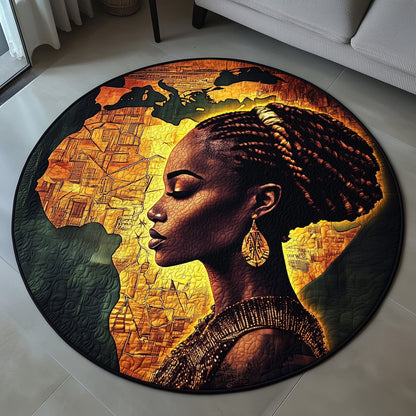 African Sunlight Quilted Round Mat GFTOMA6109