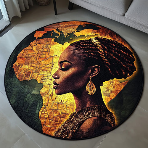 African Sunlight Quilted Round Mat GFTOMA6109