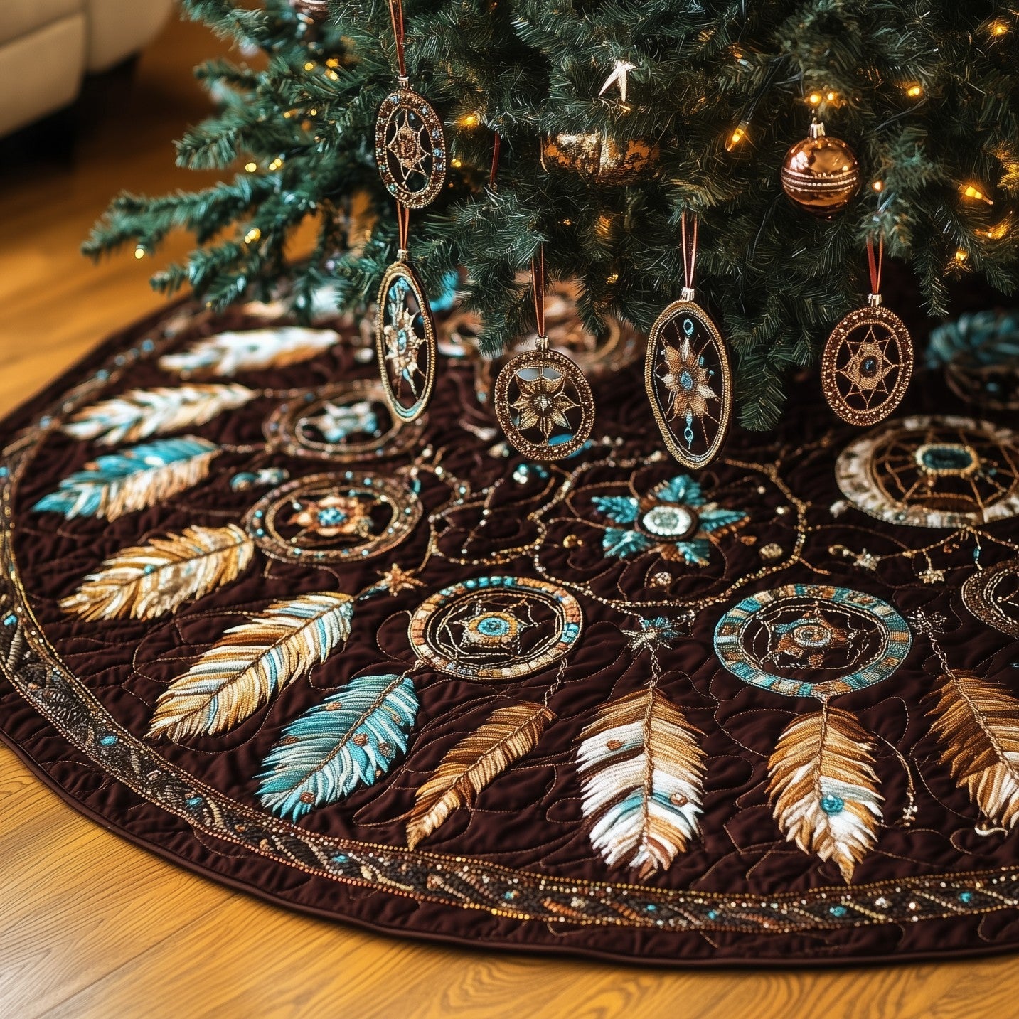 Dreamcatcher Quilted Tree Skirt GFTOMA6137