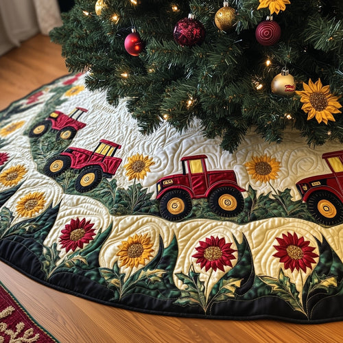 Tractor Quilted Tree Skirt GFTOMA6138
