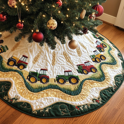 Tractor Quilted Tree Skirt GFTOMA6139