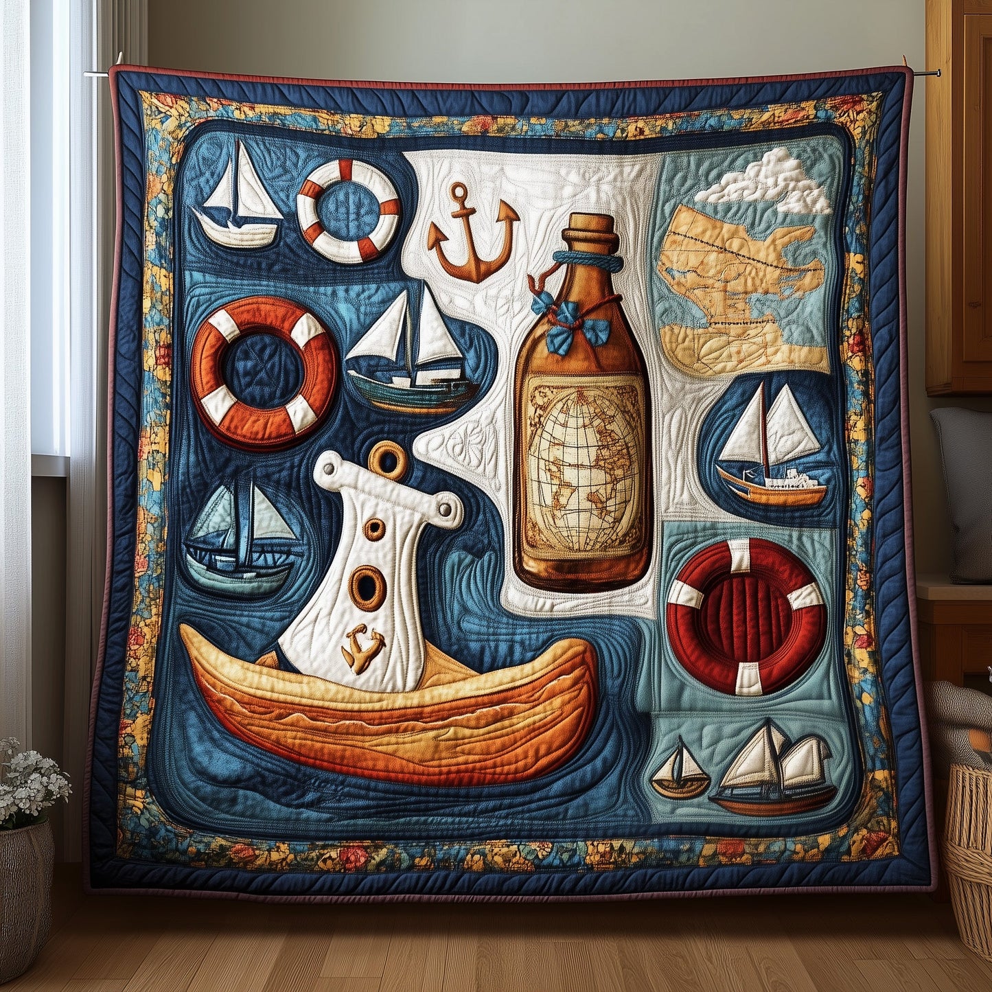 Nautical Quilted Blanket GFTOMA614