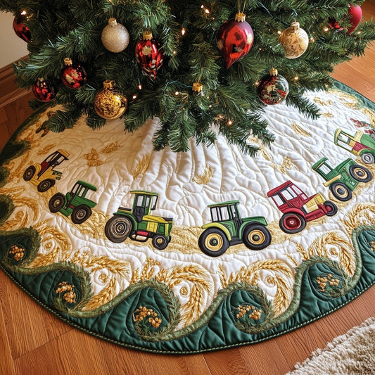 Tractor Quilted Tree Skirt GFTOMA6140