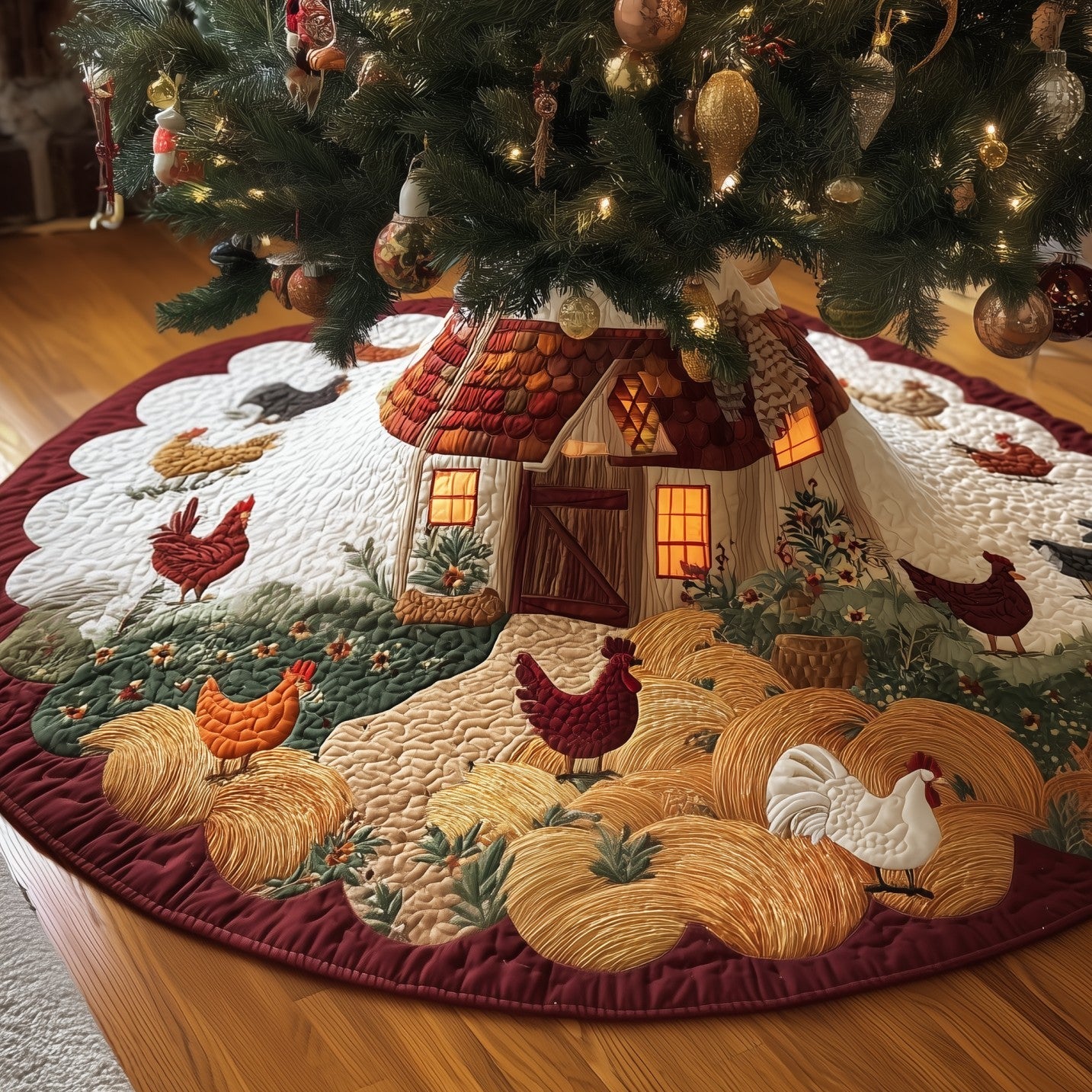 Farmhouse Quilted Tree Skirt GFTOMA6141