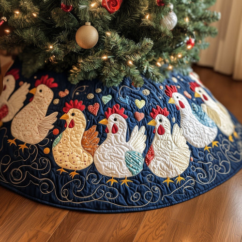 Chicken Quilted Tree Skirt GFTOMA6147