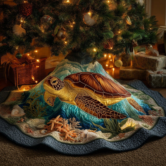 Sea Journey Quilted Tree Skirt GFTOMA6157