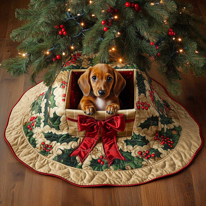 Dachshund Quilted Tree Skirt GFTOMA6178