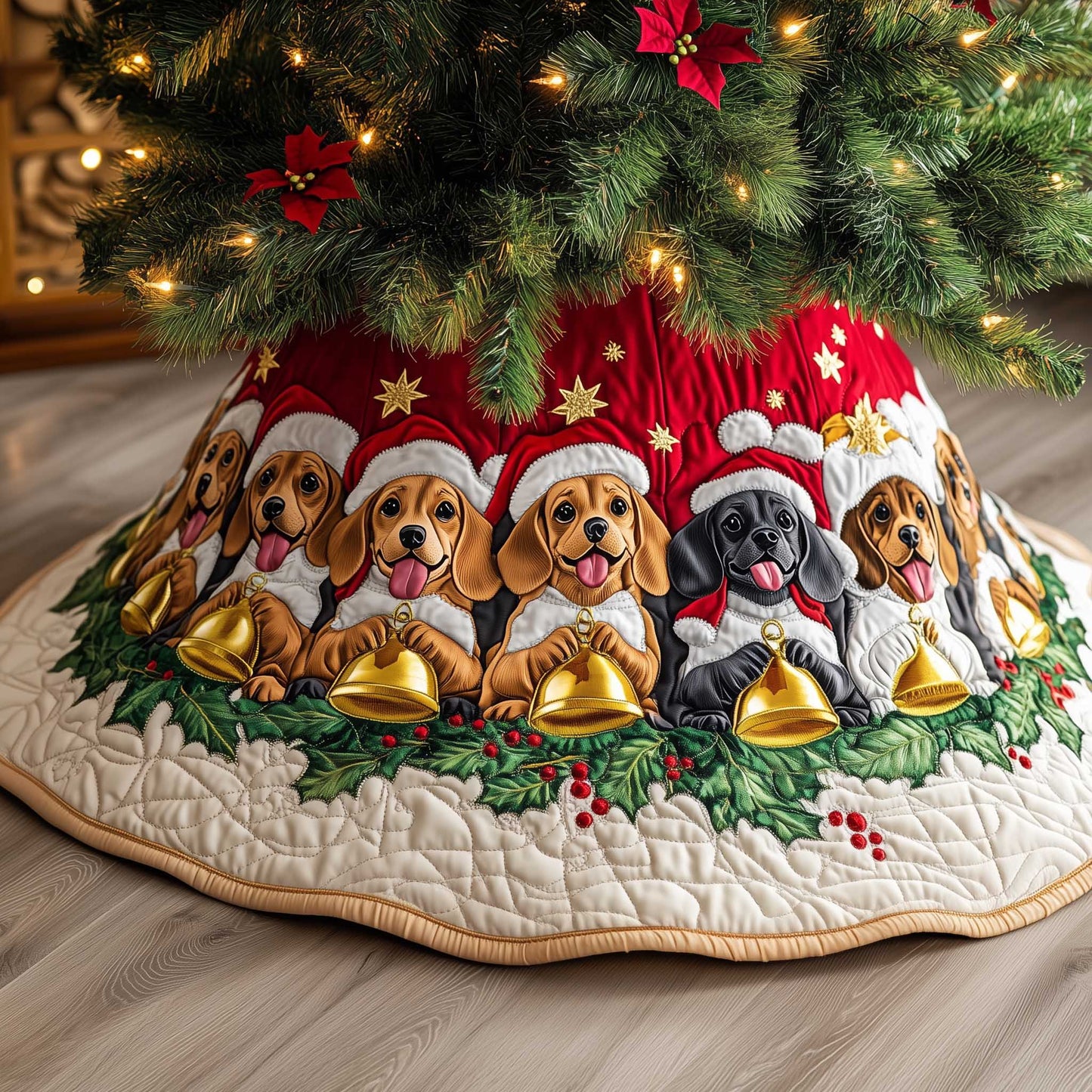 Dachshund Quilted Tree Skirt GFTOMA6179