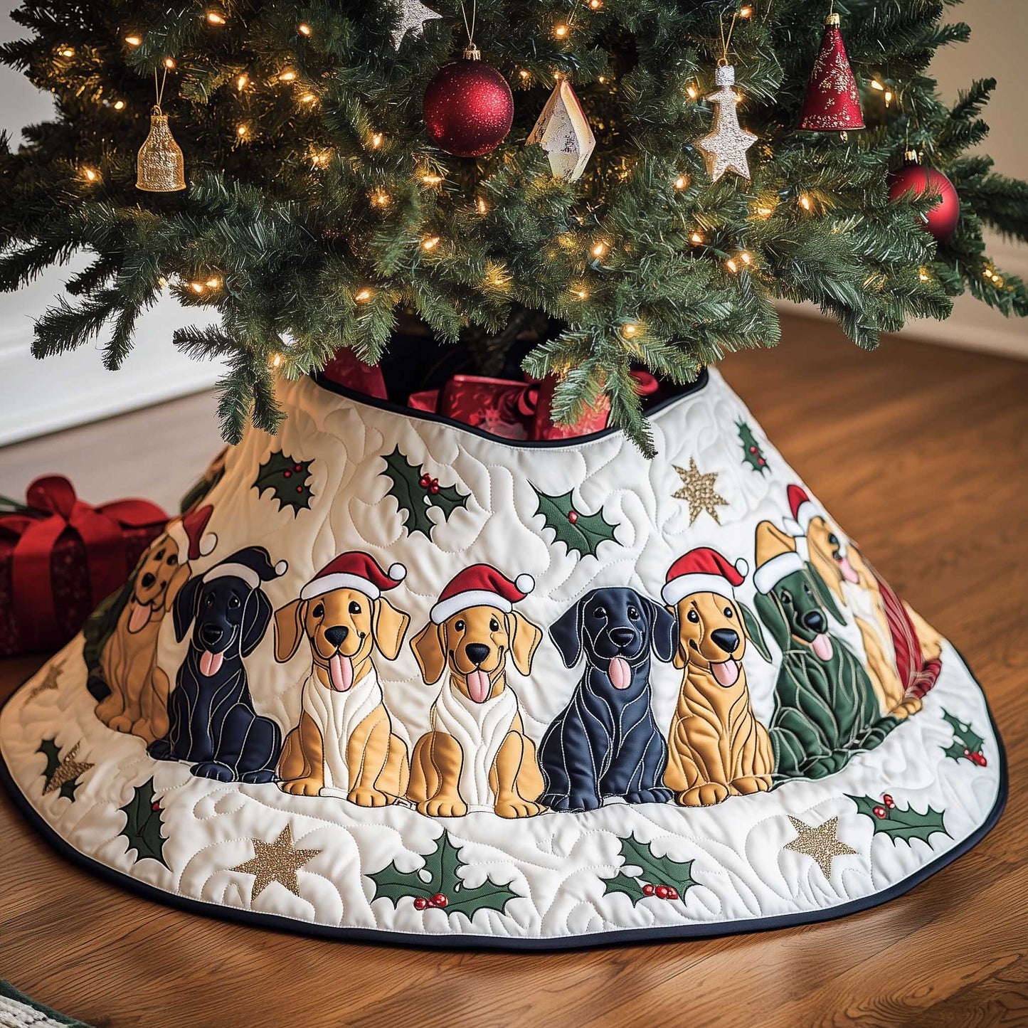 Dachshund Quilted Tree Skirt GFTOMA6181