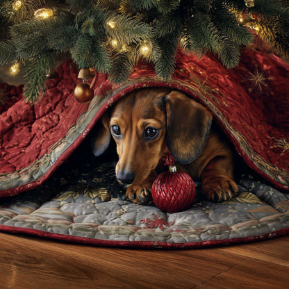 Dachshund Quilted Tree Skirt GFTOMA6182