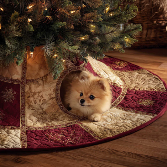 Pomeranian Quilted Tree Skirt GFTOMA6188