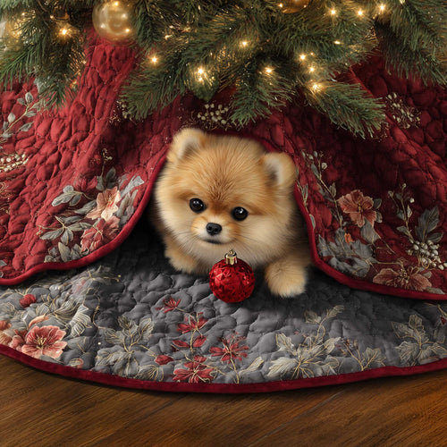 Pomeranian Quilted Tree Skirt GFTOMA6190