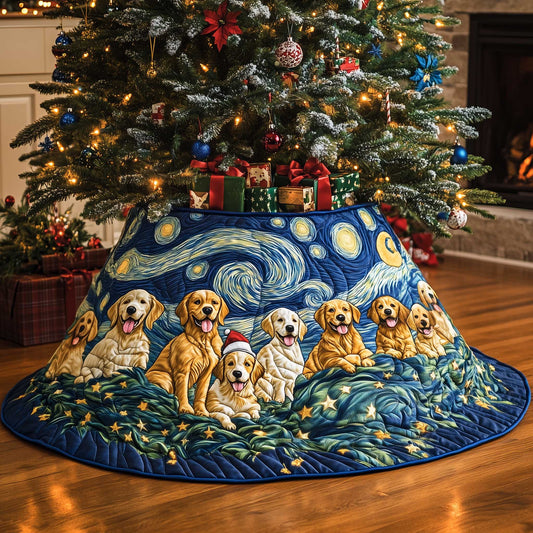 Golden Retriever Quilted Tree Skirt GFTOMA6194