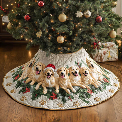 Golden Retriever Quilted Tree Skirt GFTOMA6195