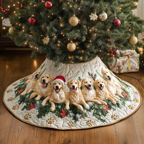 Golden Retriever Quilted Tree Skirt GFTOMA6195