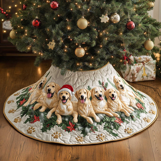Golden Retriever Quilted Tree Skirt GFTOMA6195