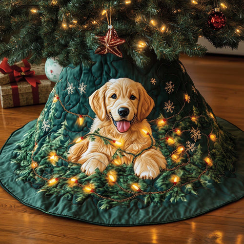 Golden Retriever Quilted Tree Skirt GFTOMA6196