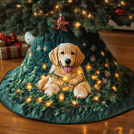 Golden Retriever Quilted Tree Skirt GFTOMA6196