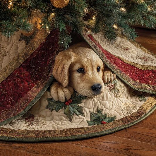 Golden Retriever Quilted Tree Skirt GFTOMA6197