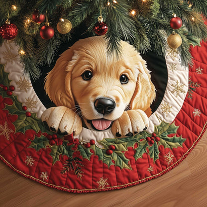 Golden Retriever Quilted Tree Skirt GFTOMA6199