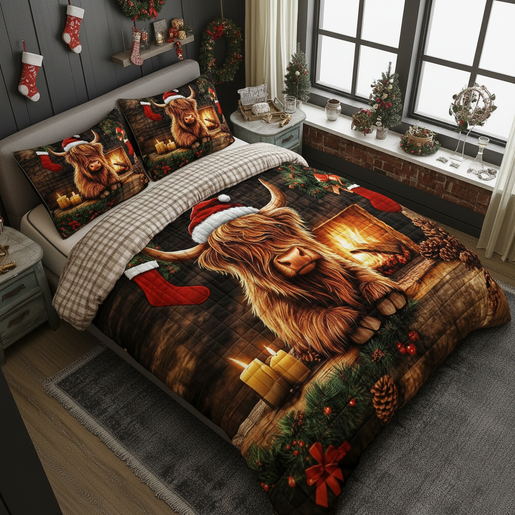 Highland Cow Duvet Cover Set GFTOMA6213