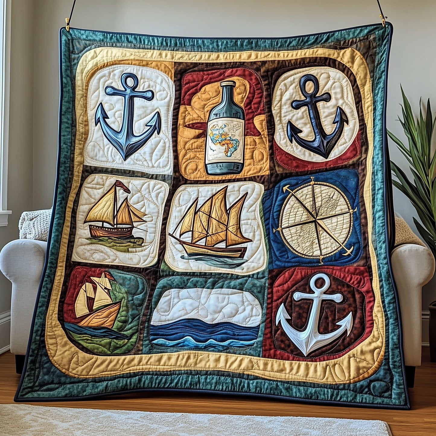 Nautical Quilted Blanket GFTOMA623