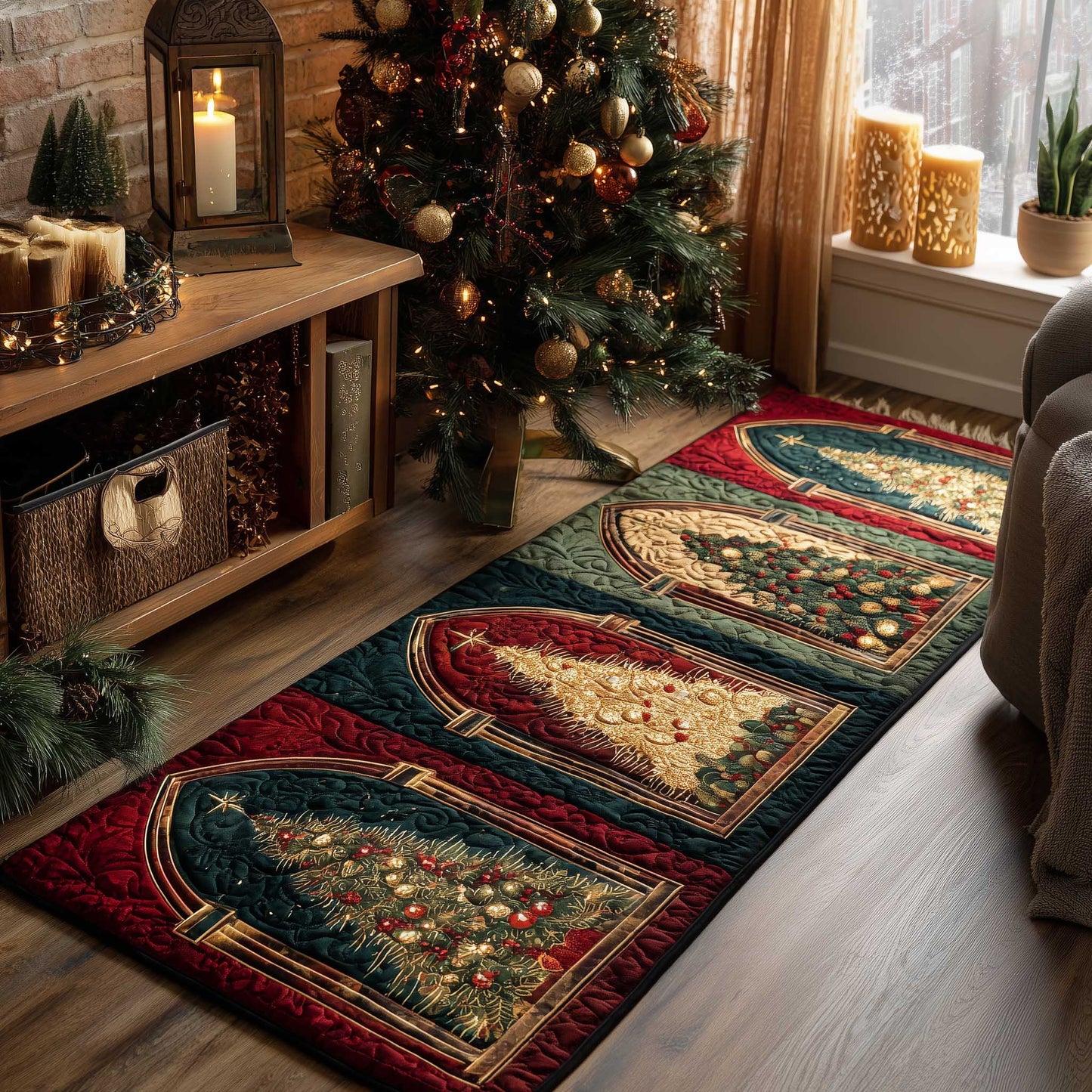 Christmas Window Runner Rug GFTOMA6231