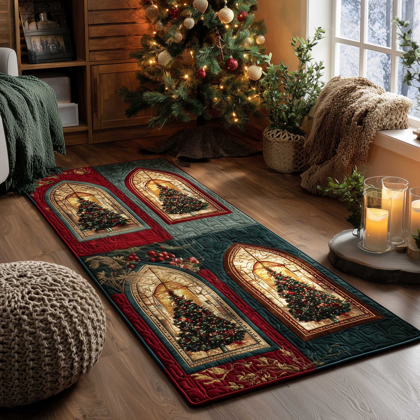 Christmas Window Runner Rug GFTOMA6234