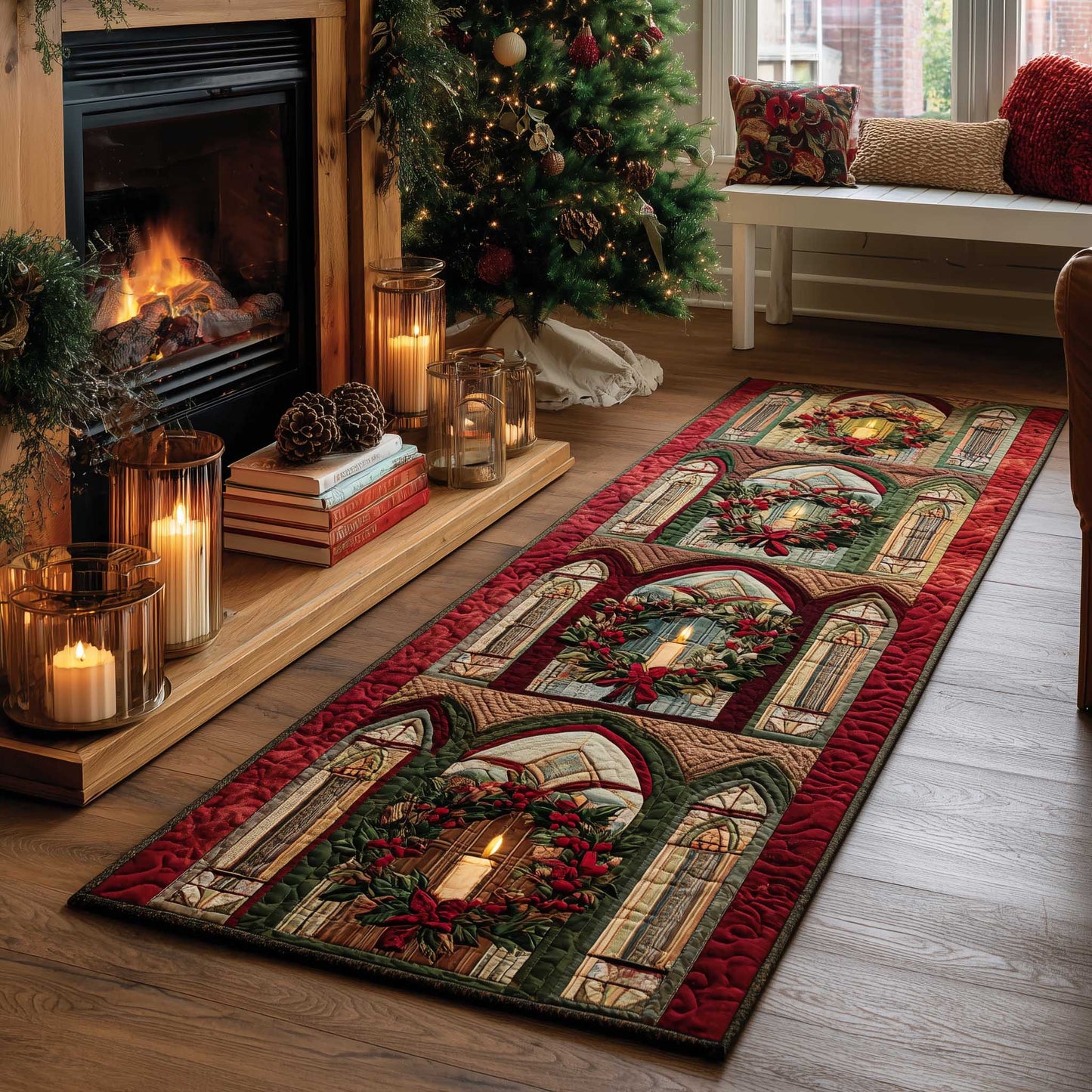 Christmas Window Runner Rug GFTOMA6237