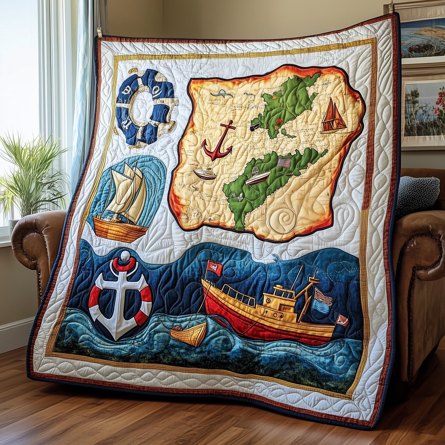 Nautical Quilted Blanket GFTOMA624