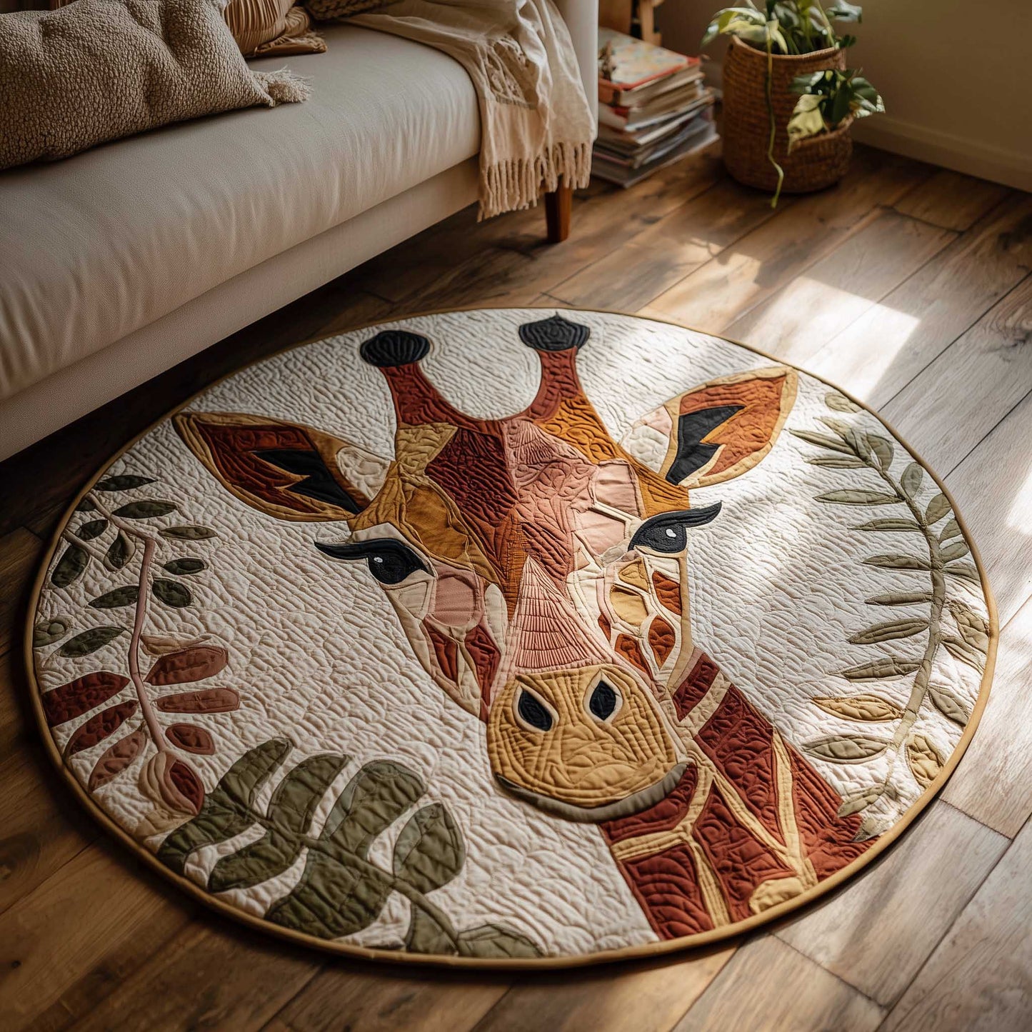 Giraffe Quilted Round Mat GFTOMA6279