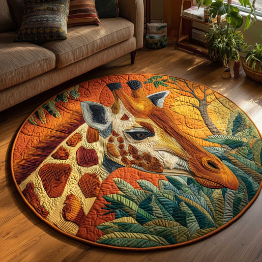 Giraffe Quilted Round Mat GFTOMA6280