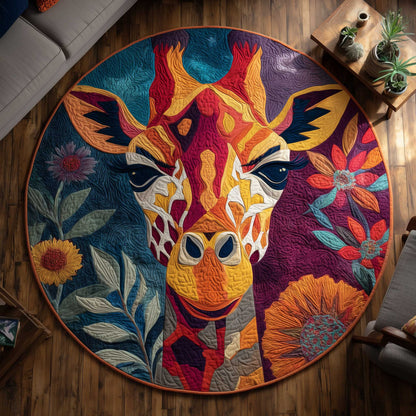 Giraffe Quilted Round Mat GFTOMA6281