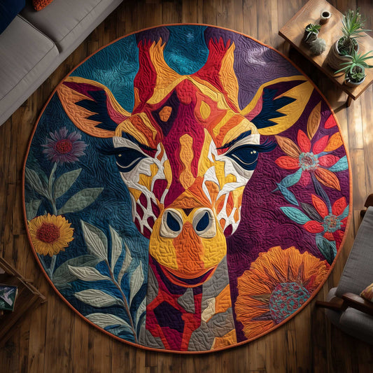 Giraffe Quilted Round Mat GFTOMA6281