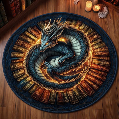 Library Dragon Quilted Round Mat GFTOMA6289